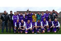 Polmont presented with 3rd. Division Winners trophy.. 